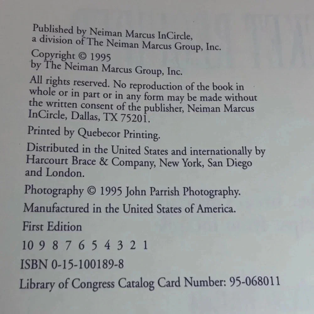 1995 Vintage NO JACKET REQUIRED cook book neiman marcus